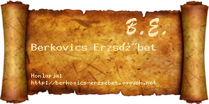 Berkovics Erzsébet névjegykártya